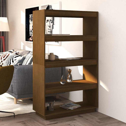 vidaXL Book Cabinet/Room Divider Honey Brown 80x35x135 cm