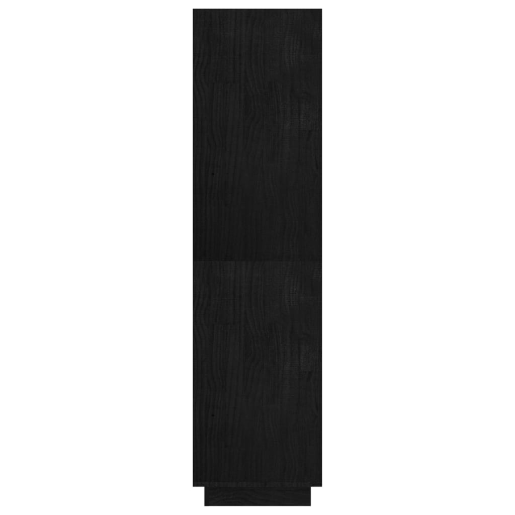 vidaXL Book Cabinet/Room Divider Black 80x35x135 cm Solid Pinewood