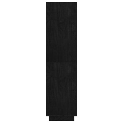 vidaXL Book Cabinet/Room Divider Black 80x35x135 cm Solid Pinewood