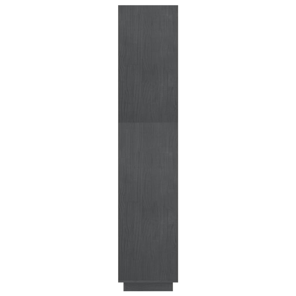 vidaXL Book Cabinet/Room Divider Grey 80x35x167 cm Solid Pinewood
