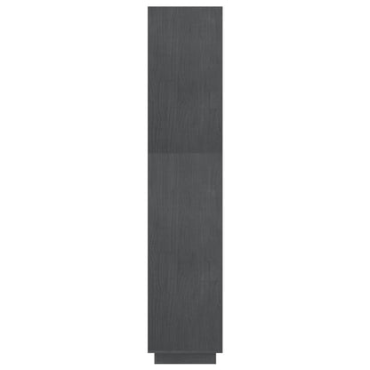 vidaXL Book Cabinet/Room Divider Grey 80x35x167 cm Solid Pinewood