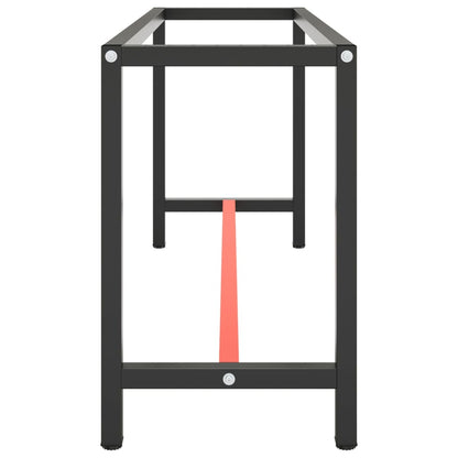 vidaXL Work Bench Frame Matte Black and Matte Red 170x50x79 cm Metal