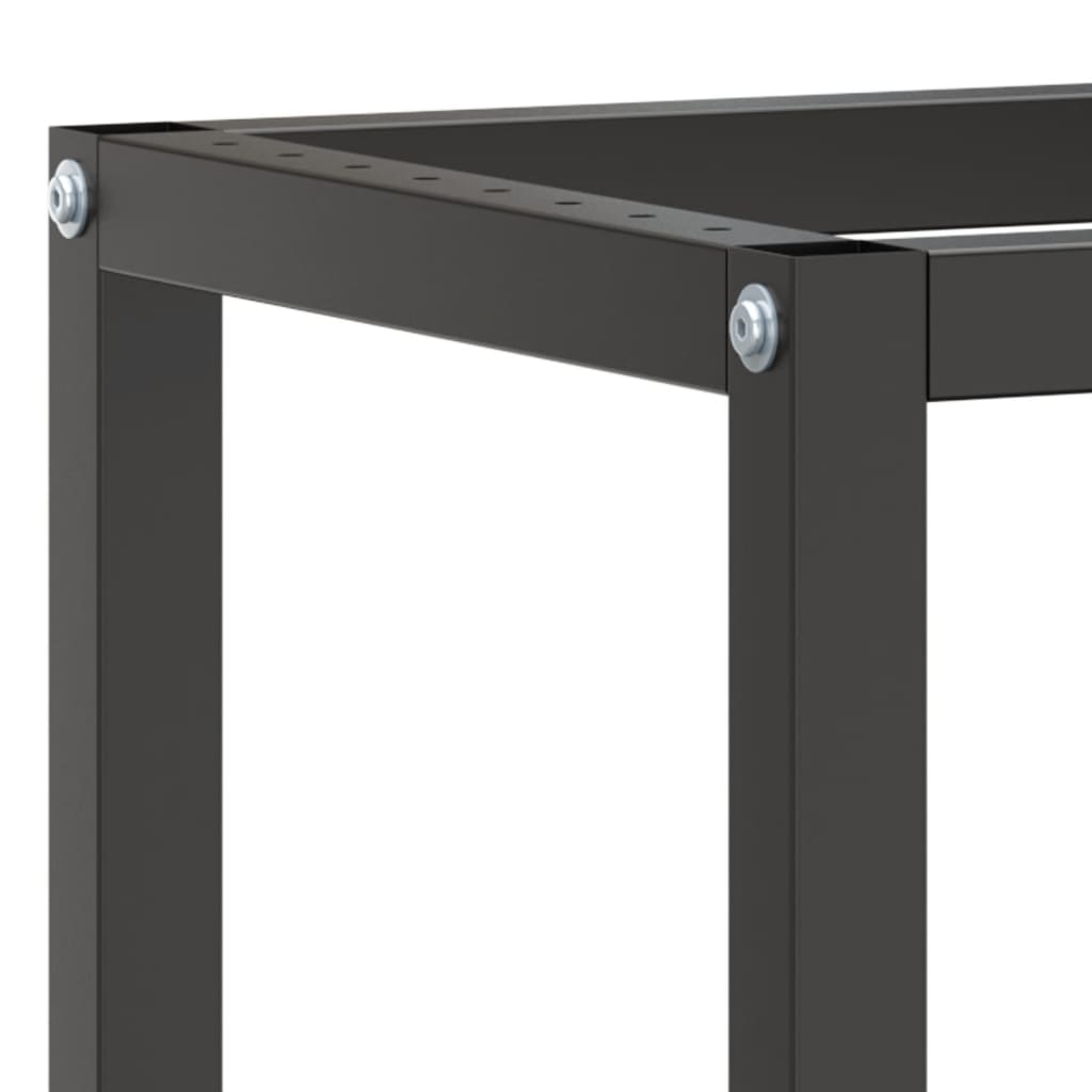 151454 vidaXL Work Bench Frame Matte Black and Matte Red 210x50x79 cm Metal