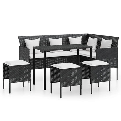 vidaXL Couch Sofa Set | Black, Cream White