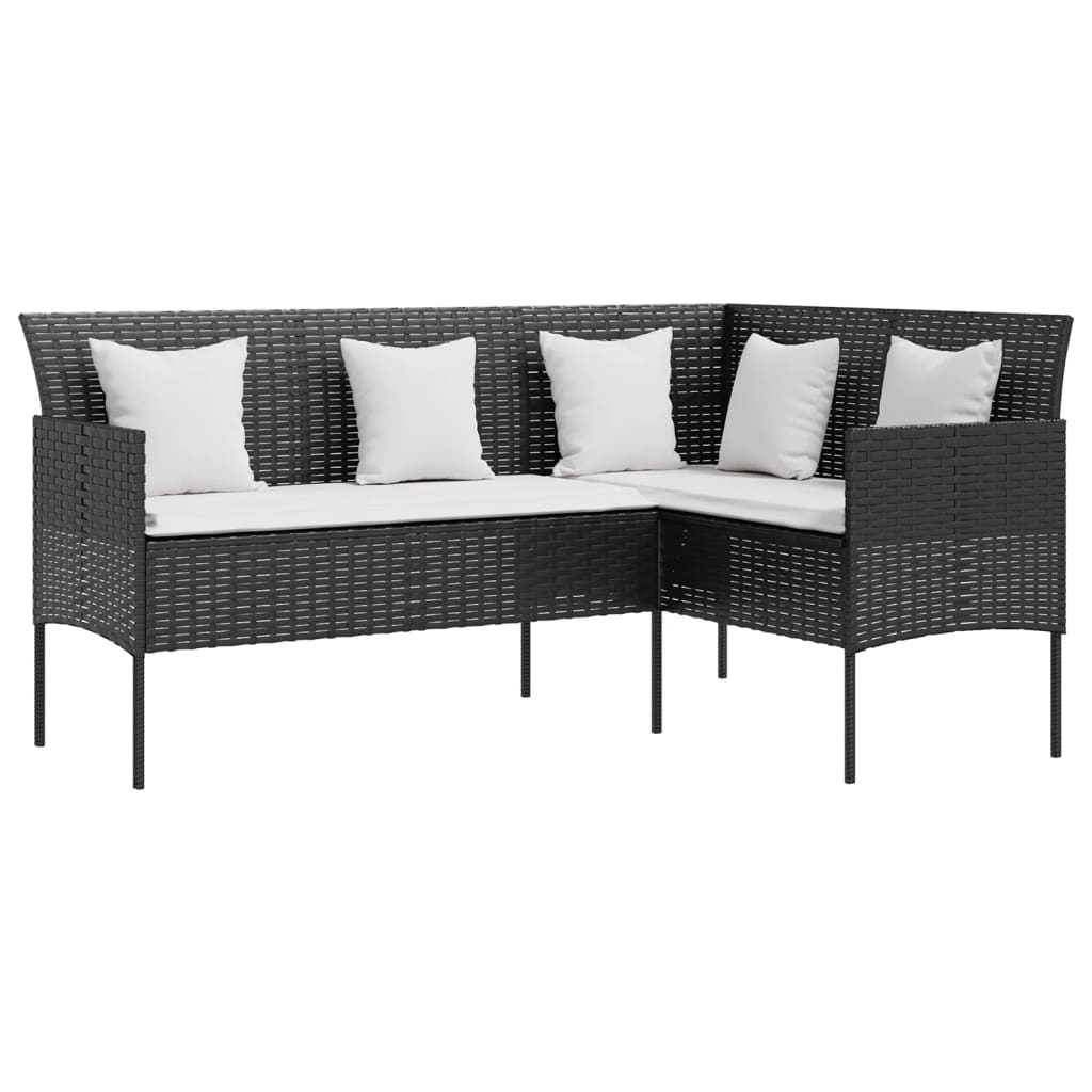 vidaXL Couch Sofa Set | Black, Cream White