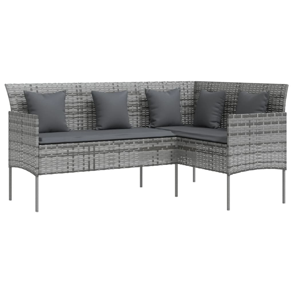 vidaXL Couch Sofa Set | Grey | PE Rattan | Large | Modular | Couch Sofa Set