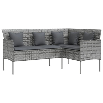 vidaXL Couch Sofa Set | Grey | PE Rattan | Large | Modular | Couch Sofa Set