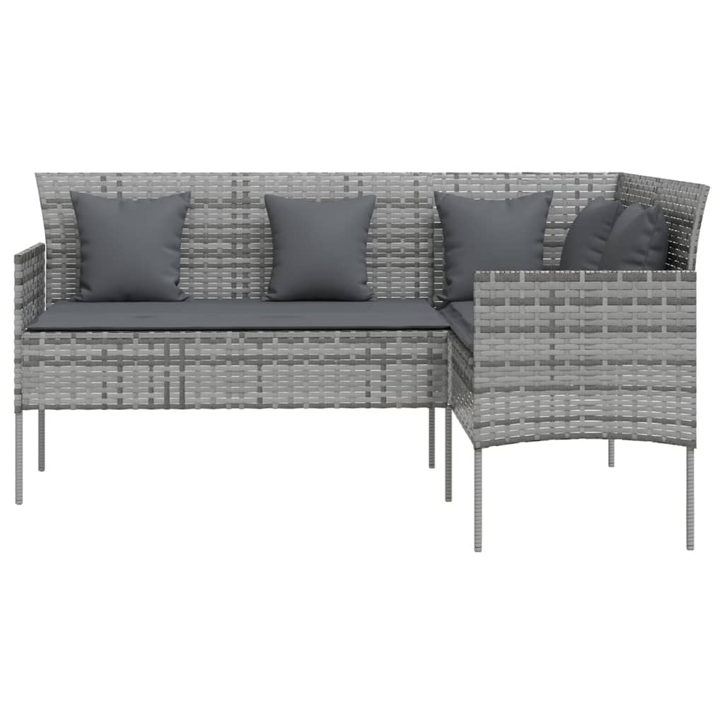 vidaXL Couch Sofa Set | Grey | PE Rattan | Large | Modular | Couch Sofa Set