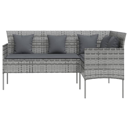 vidaXL Couch Sofa Set | Grey | PE Rattan | Large | Modular | Couch Sofa Set