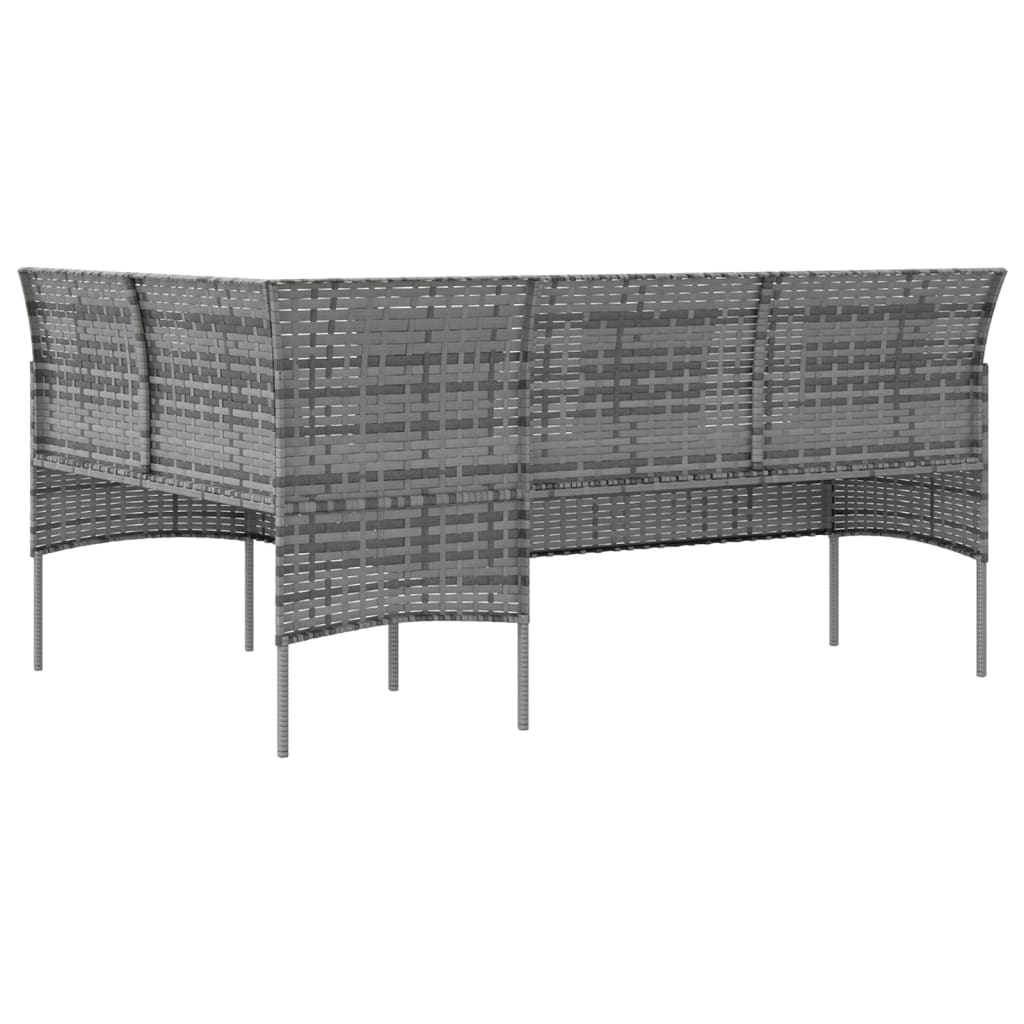 vidaXL Couch Sofa Set | Grey | PE Rattan | Large | Modular | Couch Sofa Set