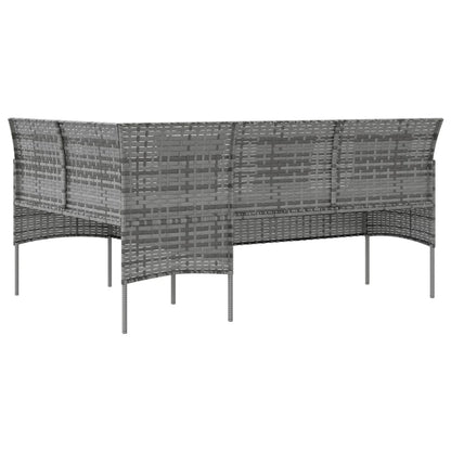 vidaXL Couch Sofa Set | Grey | PE Rattan | Large | Modular | Couch Sofa Set
