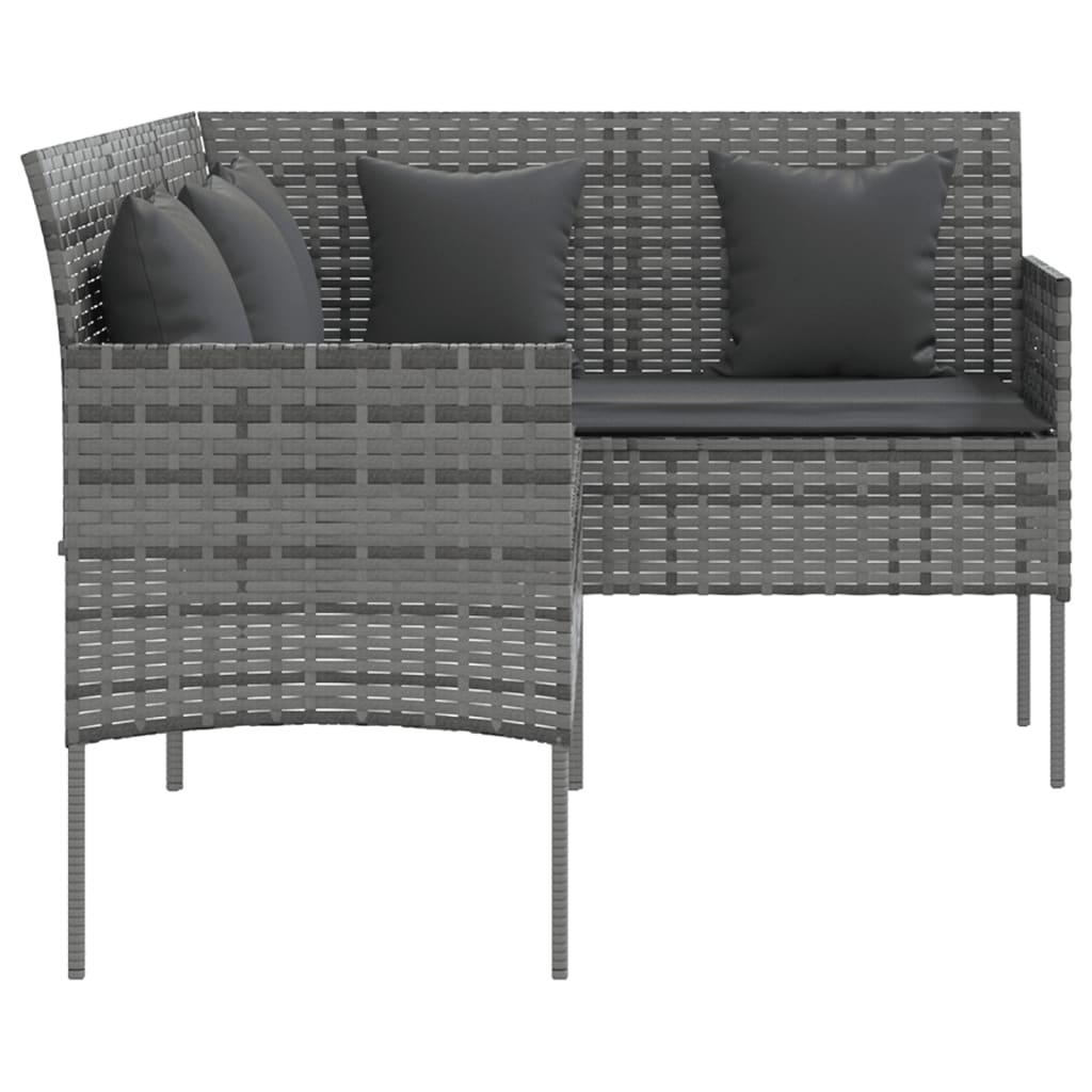 vidaXL Couch Sofa Set | Grey | PE Rattan | Large | Modular | Couch Sofa Set