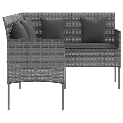 vidaXL Couch Sofa Set | Grey | PE Rattan | Large | Modular | Couch Sofa Set