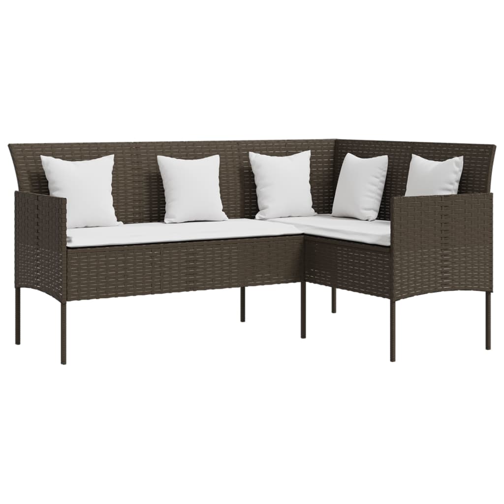 vidaXL Couch Sofa | Brown and Cream White