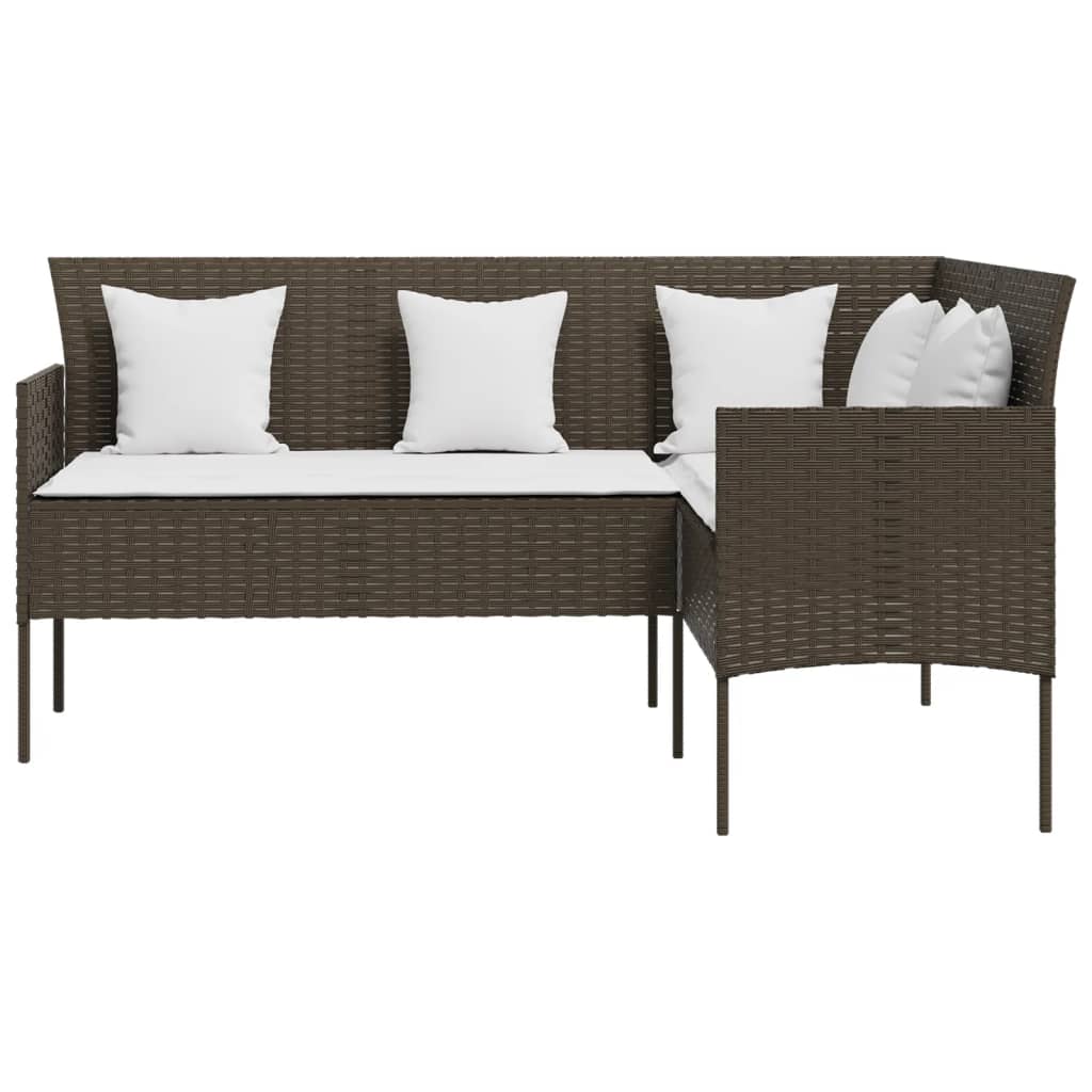 vidaXL Couch Sofa | Brown and Cream White