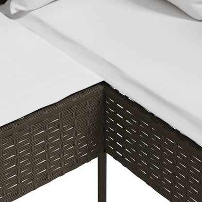 vidaXL Couch Sofa | Brown and Cream White