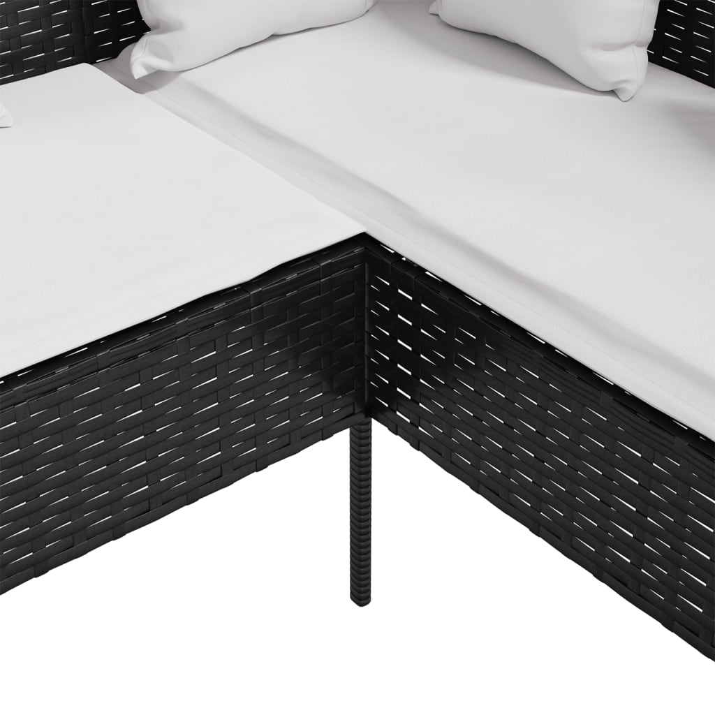 vidaXL Couch Sofa | Black, Cream White