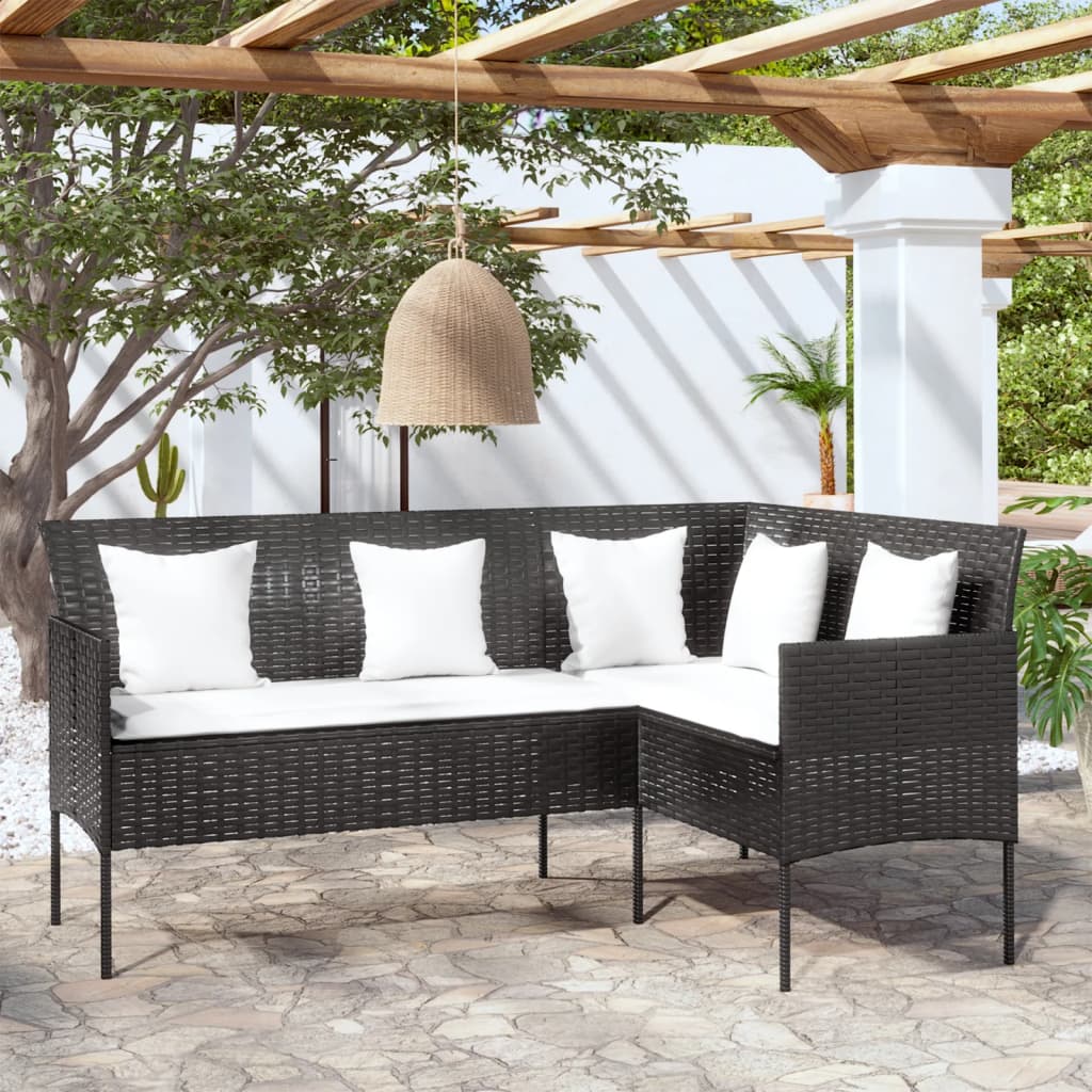 vidaXL Couch Sofa | Black, Cream White