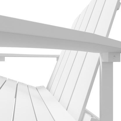 vidaXL Garden Chair | White | High Density Polyethylene (HDPE)