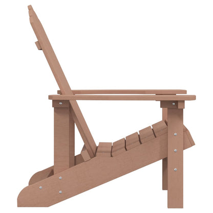 vidaXL Garden Chair | Brown | HDPE and Stainless Steel | Medium