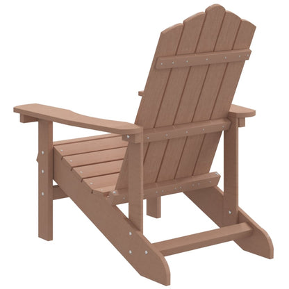 vidaXL Garden Chair | Brown | HDPE and Stainless Steel | Medium