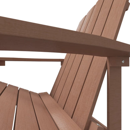 vidaXL Garden Chair | Brown | HDPE and Stainless Steel | Medium
