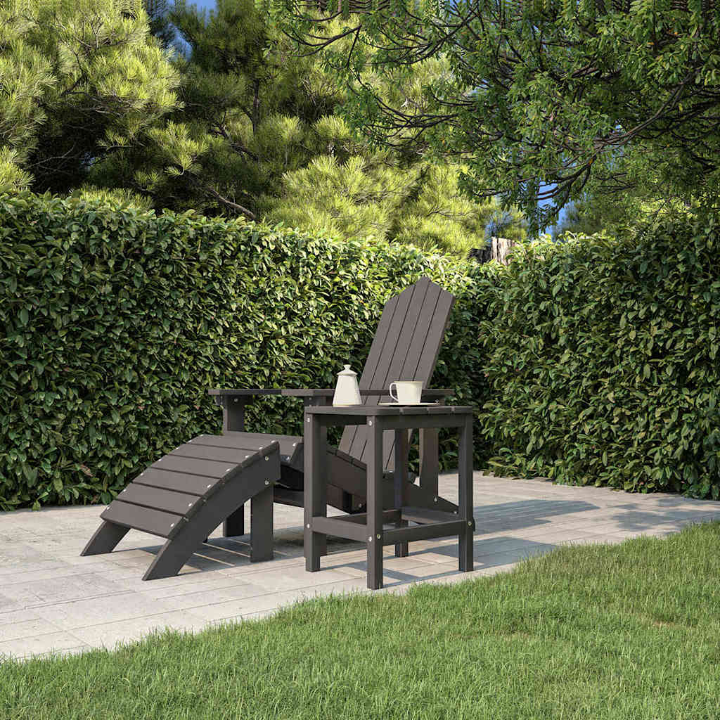 vidaXL Garden Adirondack Table Anthracite 38x38x46 cm HDPE