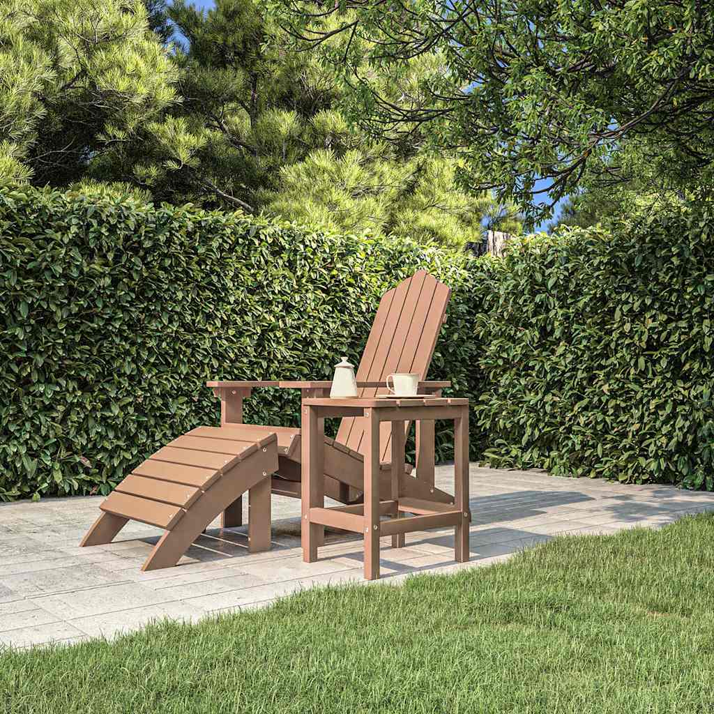 vidaXL Garden Adirondack Table Brown 38x38x46 cm HDPE