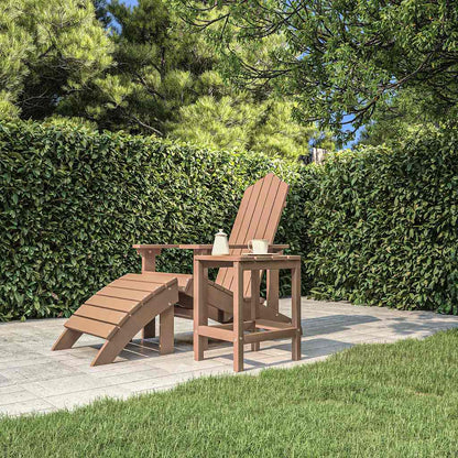 vidaXL Garden Adirondack Table Brown 38x38x46 cm HDPE