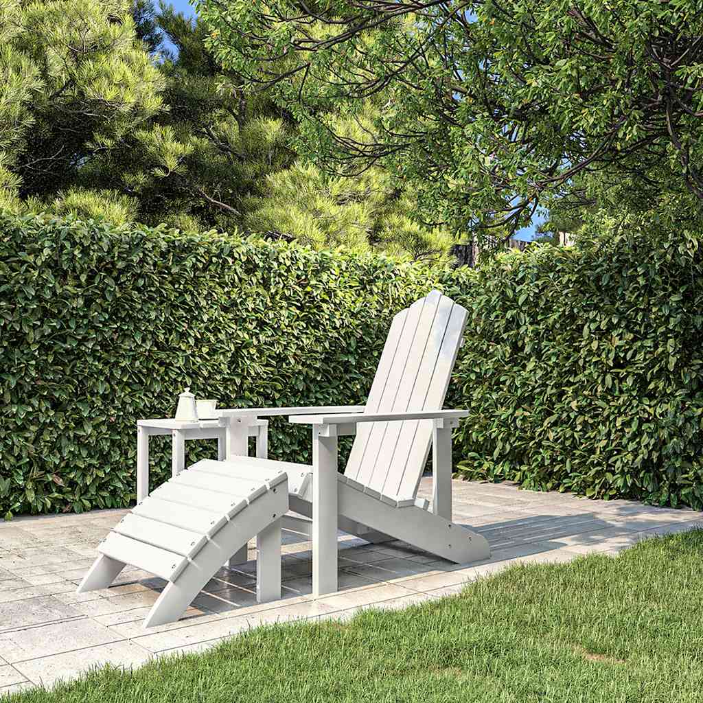 vidaXL Garden Chair | White | HDPE (High Density Polyethylene) | Standard