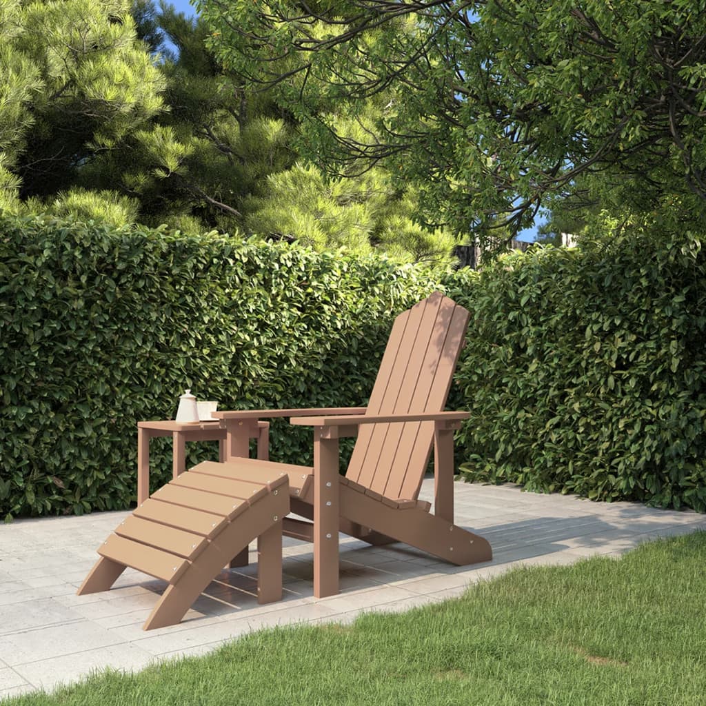 vidaXL Garden Chair | Brown | HDPE (High Density Polyethylene) | Standard
