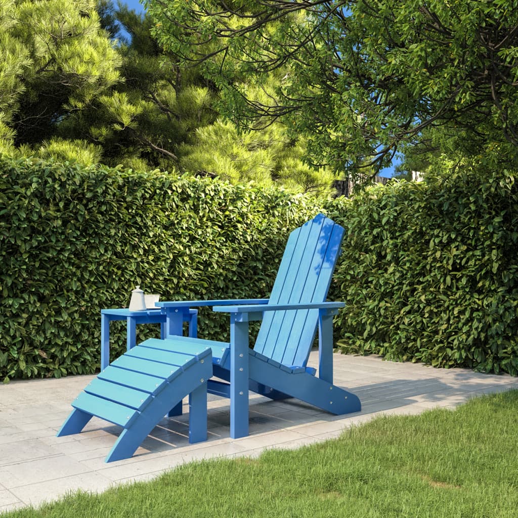 vidaXL Garden Chair | Aqua Blue | HDPE | Standard | Detachable