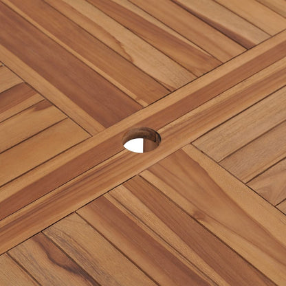 vidaXL Garden Dining Table Ø110x75 cm Solid Wood Teak