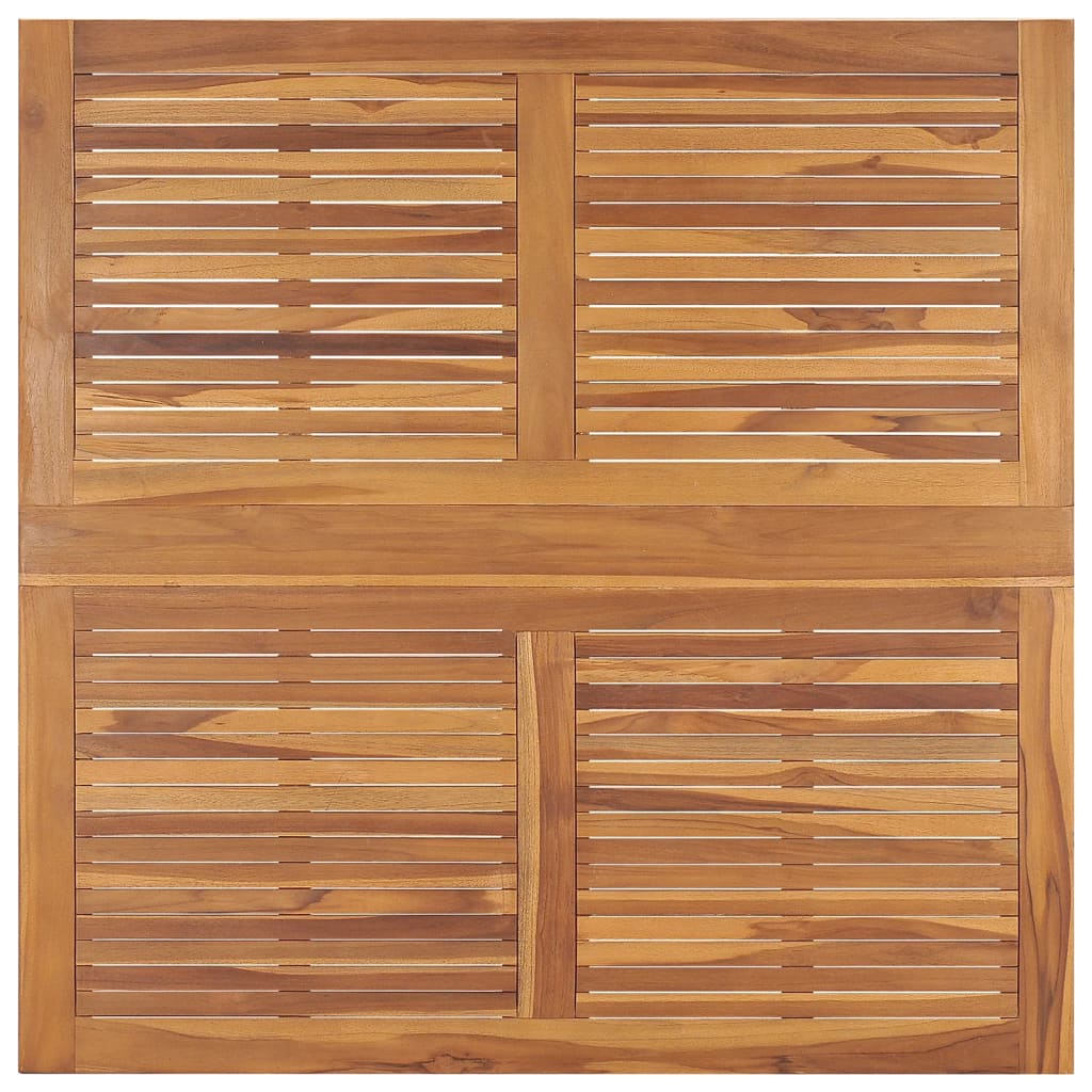 vidaXL Folding Garden Dining Table 110x110x75 cm Solid Wood Teak