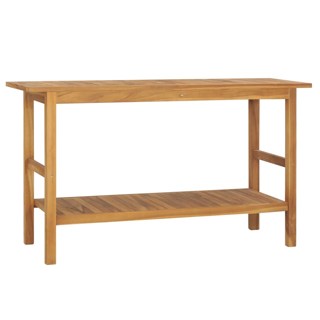 vidaXL Bathroom Vanity Cabinet Solid Wood Teak 132x45x75 cm