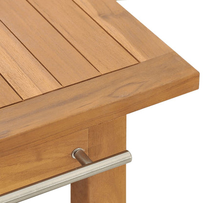 vidaXL Bathroom Vanity Cabinet Solid Wood Teak 132x45x75 cm