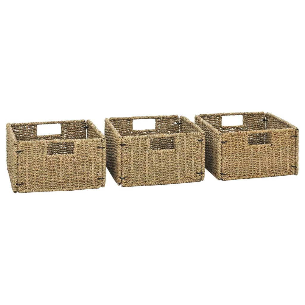 vidaXL Bathroom Vanity Cabinet with 3 Baskets Solid Wood Teak 132x45x75 cm