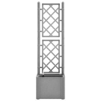 vidaXL Garden Raised Bed with Trellis and Self Watering System Grey