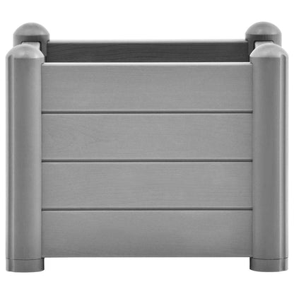 vidaXL Garden Raised Bed PP Stone Grey 43x43x35 cm