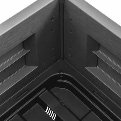 vidaXL Garden Raised Bed PP Stone Grey 43x43x35 cm