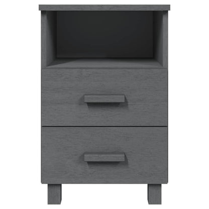 vidaXL Bedside Cabinet HAMAR Dark Grey 40x35x62 cm Solid Wood Pine