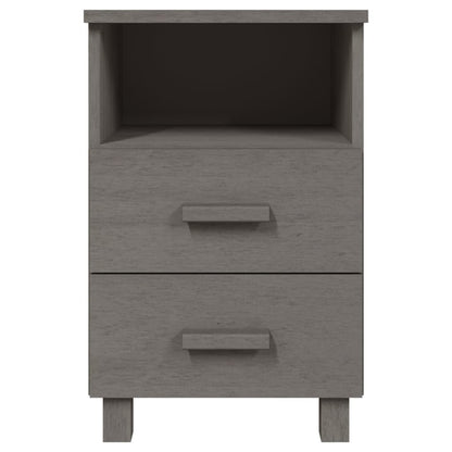 vidaXL Bedside Cabinet HAMAR Light Grey 40x35x62 cm Solid Wood Pine