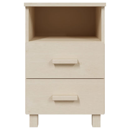 vidaXL Bedside Cabinet | Set of 2 | Honey brown | Solid pinewood, MDF
