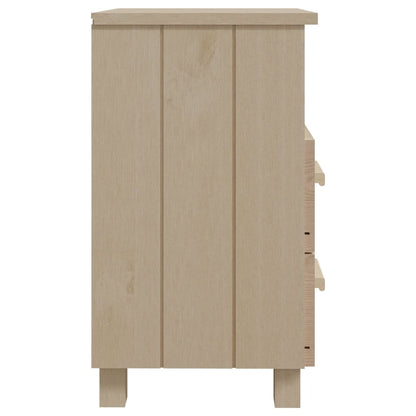 vidaXL Bedside Cabinet | Set of 2 | Honey brown | Solid pinewood, MDF