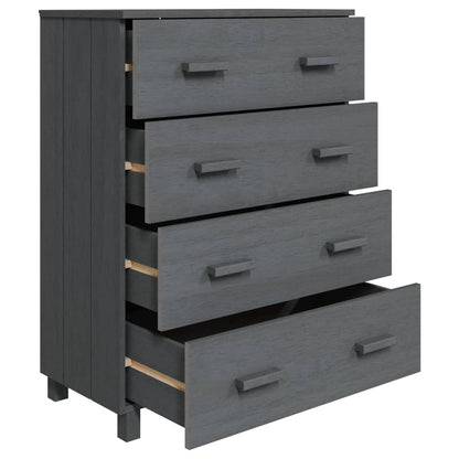 vidaXL Sideboard HAMAR Dark Grey 79x40x103.5 cm Solid Wood Pine