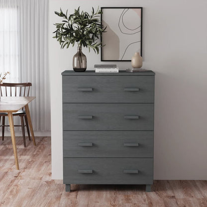 vidaXL Sideboard HAMAR Dark Grey 79x40x103.5 cm Solid Wood Pine