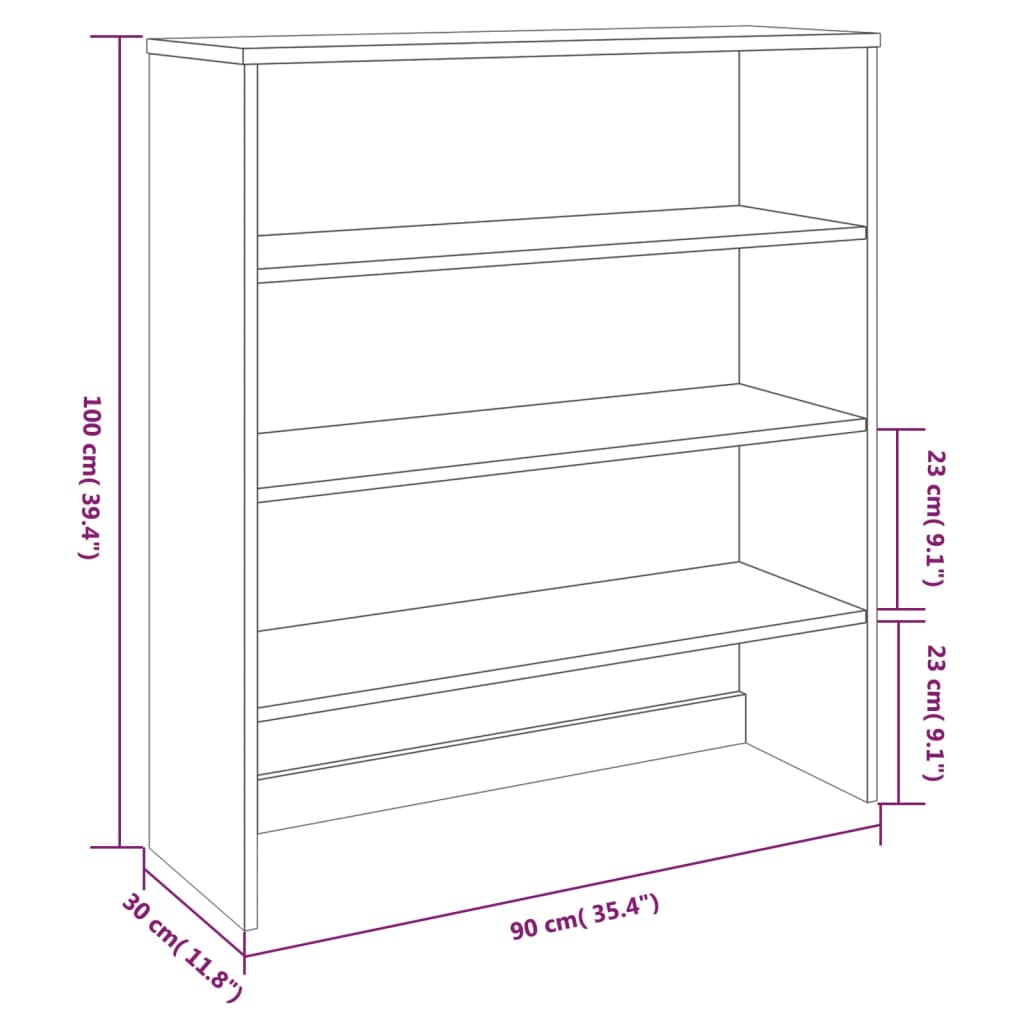 vidaXL Top for Highboard HAMAR Dark Grey 90x30x100cm Solid Wood Pine