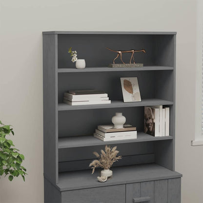 vidaXL Top for Highboard"HAMAR" Dark Grey 90x30x100cm Solid Wood Pine