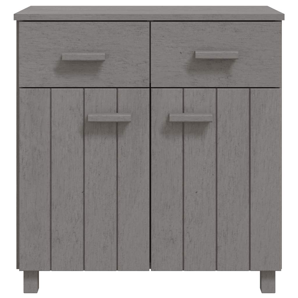 vidaXL Sideboard HAMAR Light Grey 79x40x80 cm Solid Wood Pine