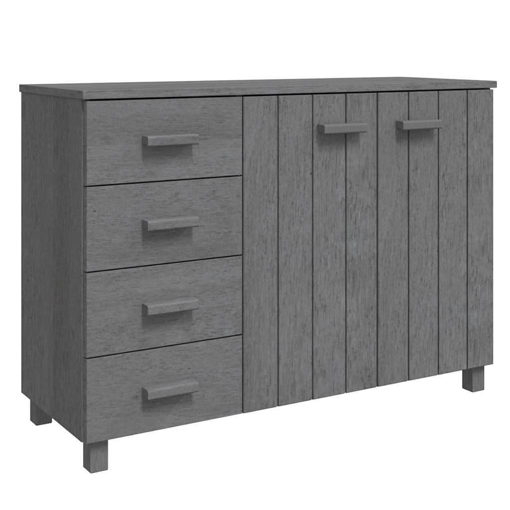 vidaXL Sideboard "HAMAR" Dark Grey 113x40x80 cm Solid Wood Pine